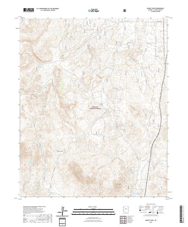 US Topo 7.5-minute map for Mount Josh AZ
