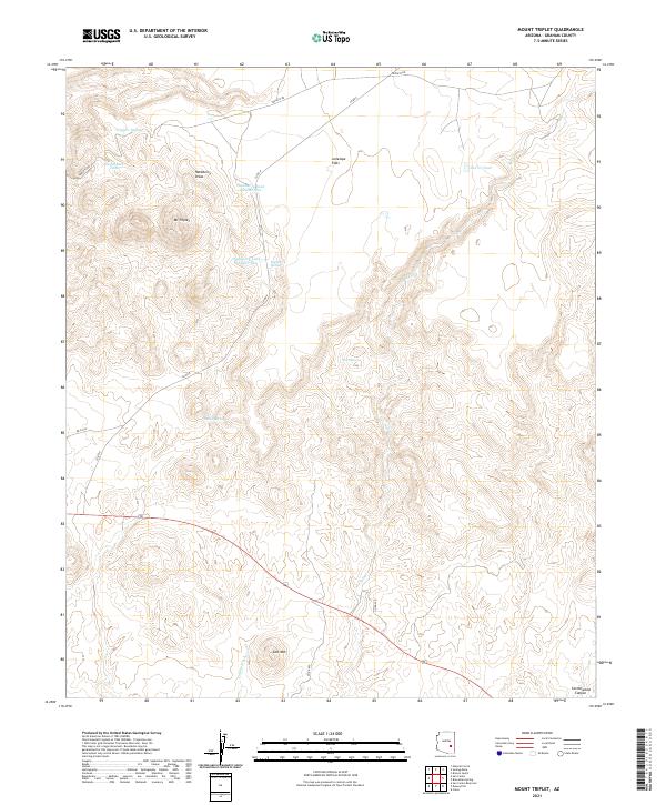 US Topo 7.5-minute map for Mount Triplet AZ