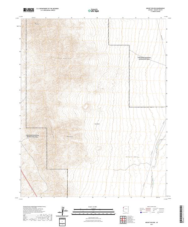 US Topo 7.5-minute map for Mount Wilson AZ