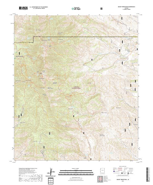 US Topo 7.5-minute map for Mount Wrightson AZ