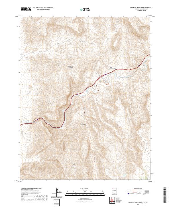 US Topo 7.5-minute map for Mountain Sheep Spring AZUT
