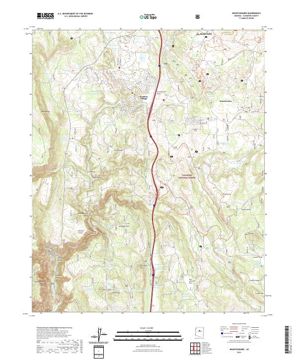 US Topo 7.5-minute map for Mountainaire AZ
