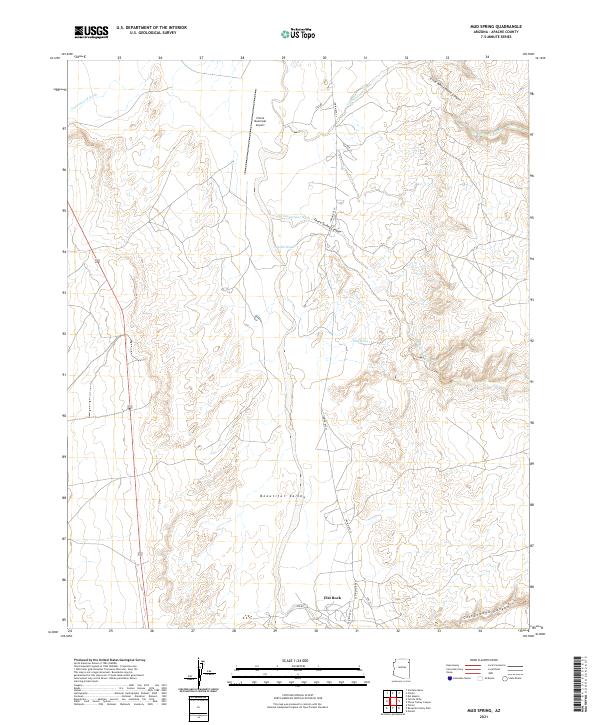 US Topo 7.5-minute map for Mud Spring AZ