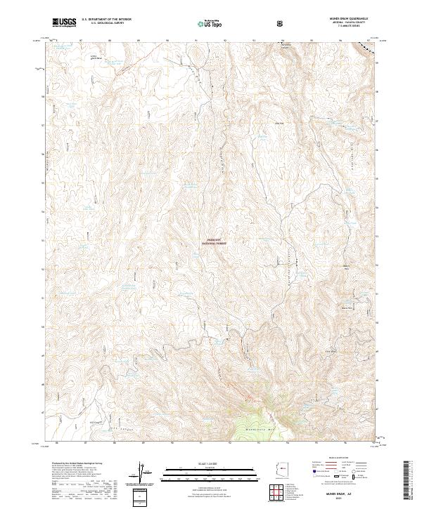 US Topo 7.5-minute map for Munds Draw AZ