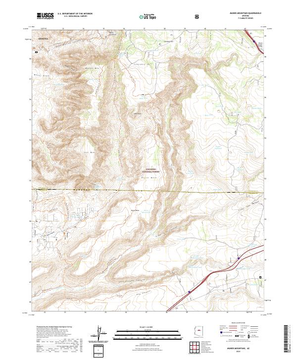 US Topo 7.5-minute map for Munds Mountain AZ