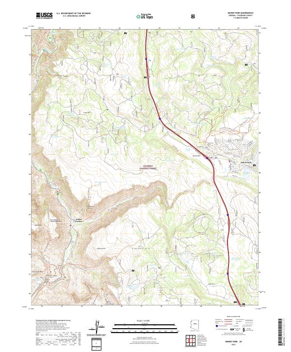 US Topo 7.5-minute map for Munds Park AZ
