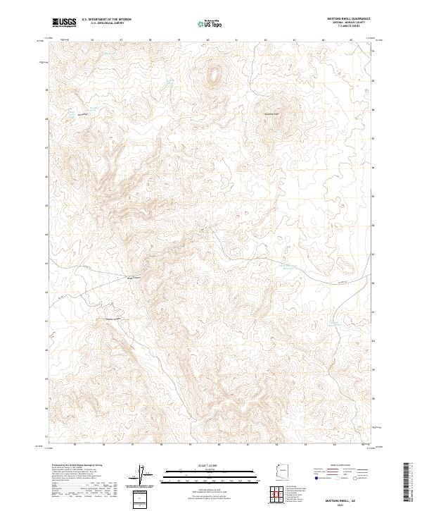 US Topo 7.5-minute map for Mustang Knoll AZ
