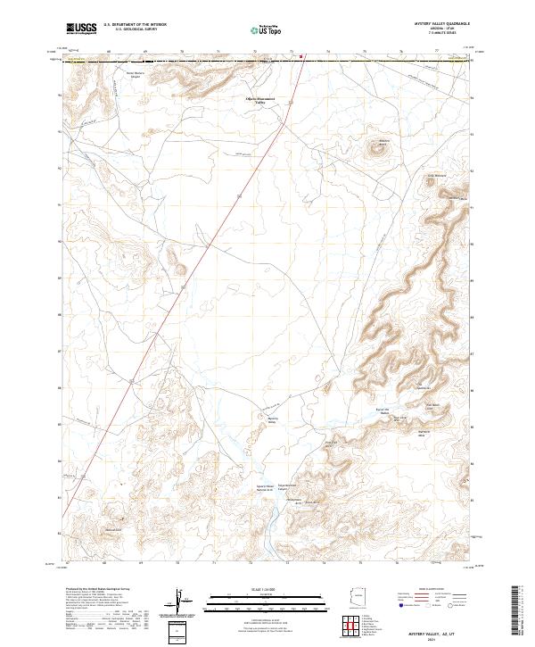 US Topo 7.5-minute map for Mystery Valley AZUT