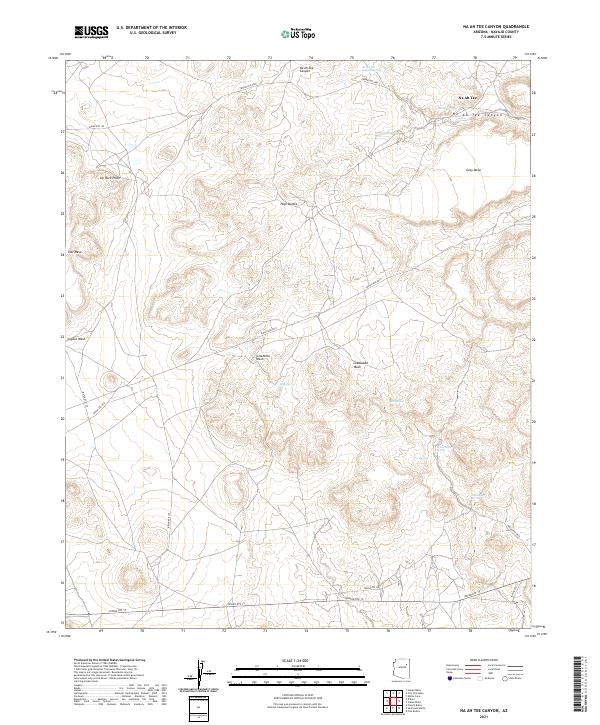 US Topo 7.5-minute map for Na Ah Tee Canyon AZ