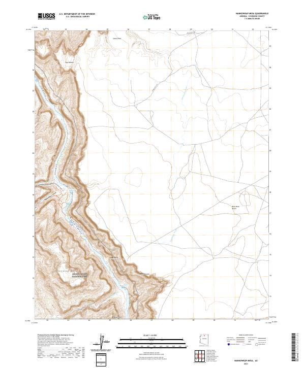 US Topo 7.5-minute map for Nankoweap Mesa AZ