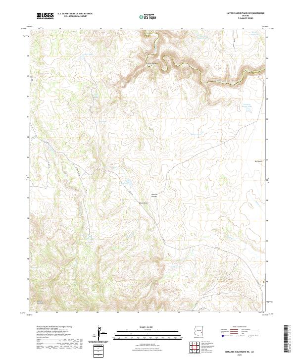 US Topo 7.5-minute map for Natanes Mountains NE AZ