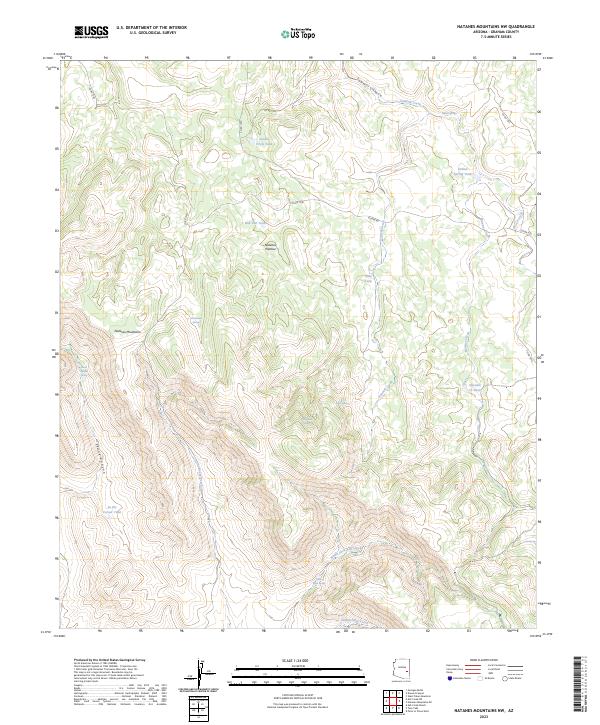 US Topo 7.5-minute map for Natanes Mountains NW AZ