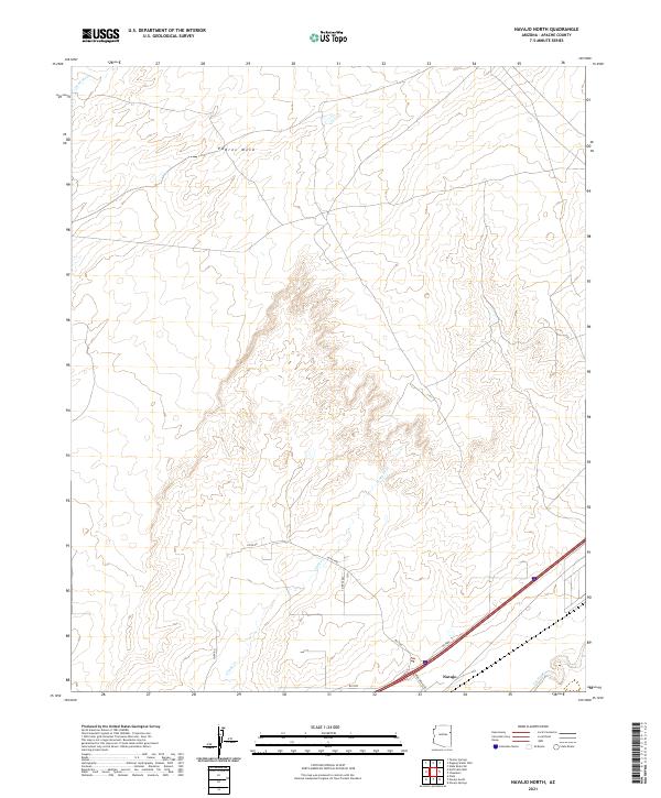 US Topo 7.5-minute map for Navajo North AZ