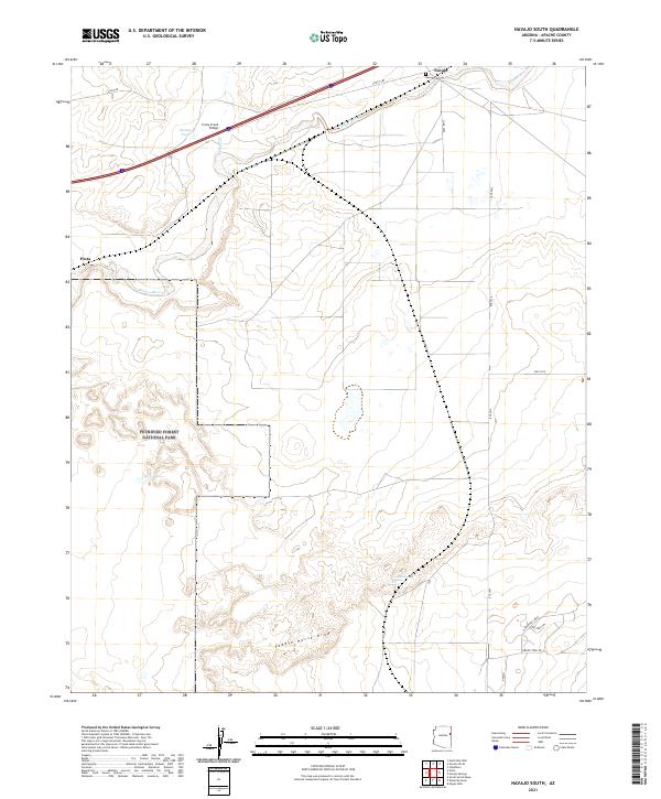 US Topo 7.5-minute map for Navajo South AZ