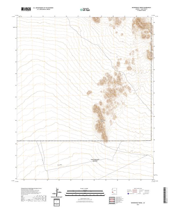 US Topo 7.5-minute map for Neversweat Ridge AZ