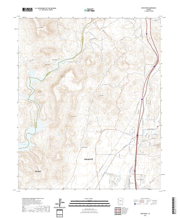 US Topo 7.5-minute map for New River AZ