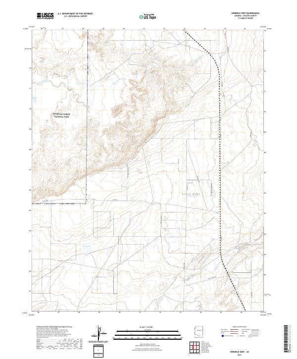 US Topo 7.5-minute map for Ninemile Seep AZ