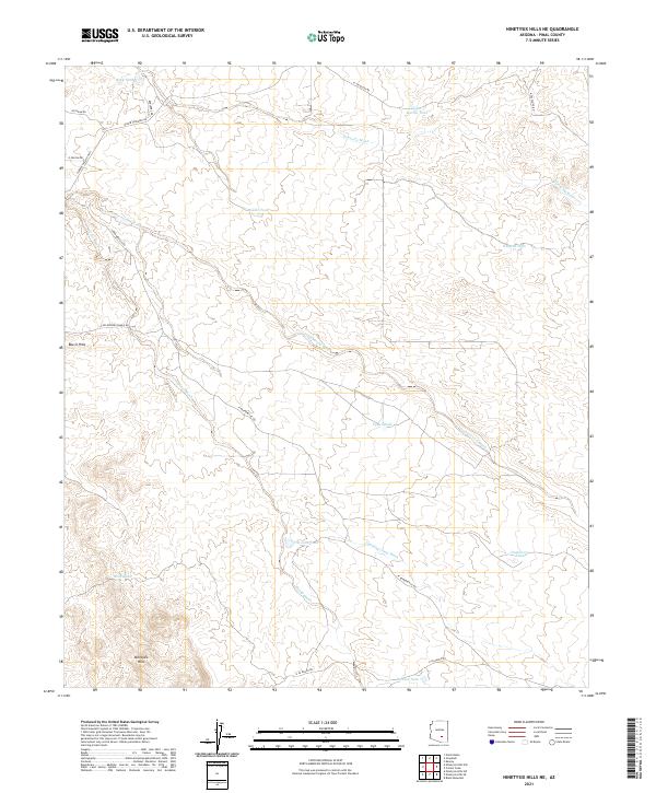 US Topo 7.5-minute map for Ninetysix Hills NE AZ