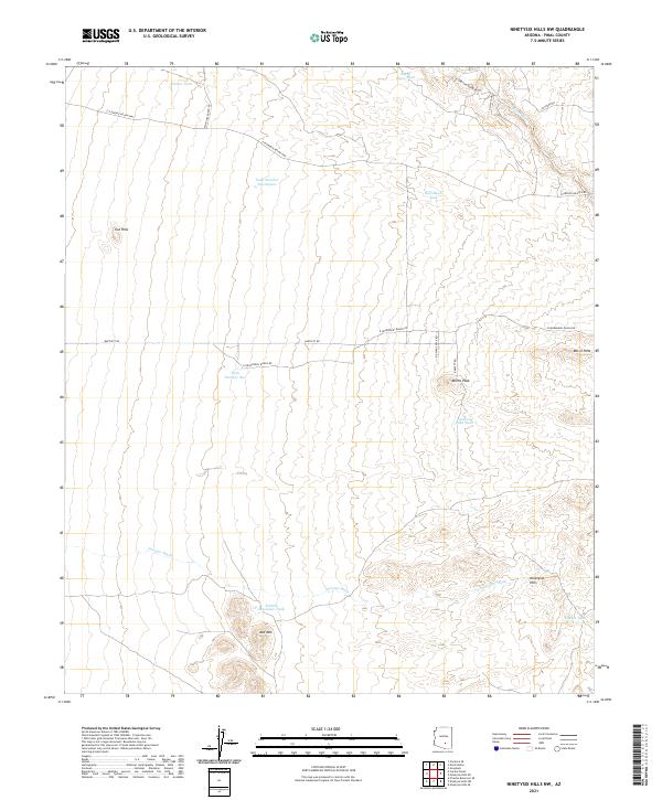 US Topo 7.5-minute map for Ninetysix Hills NW AZ