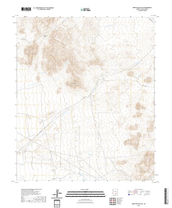 US Topo 7.5-minute map for Ninetysix Hills SE AZ