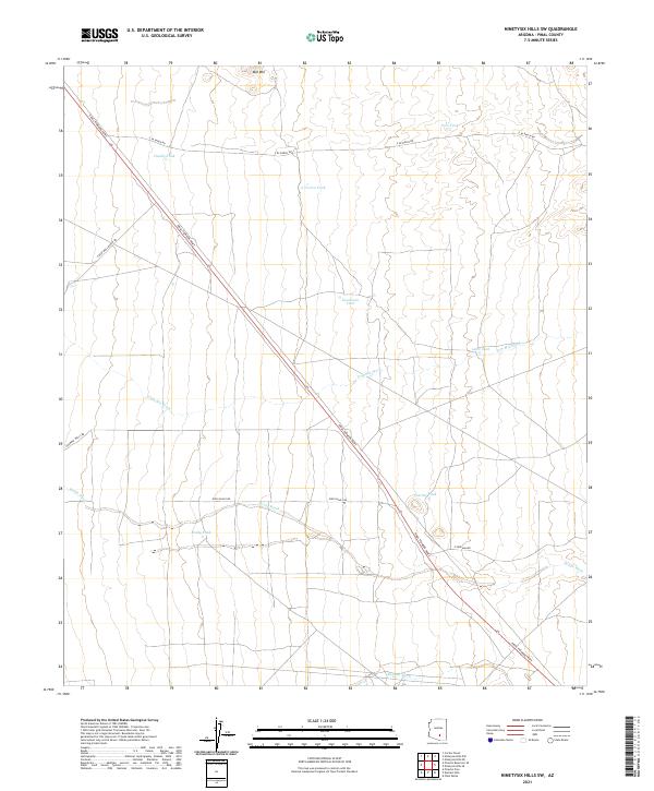 US Topo 7.5-minute map for Ninetysix Hills SW AZ
