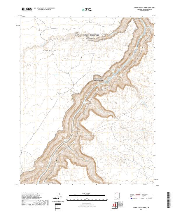 US Topo 7.5-minute map for North Canyon Point AZ