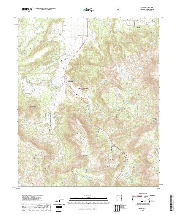 US Topo 7.5-minute map for Nutrioso AZ