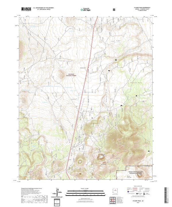 US Topo 7.5-minute map for O'Leary Peak AZ