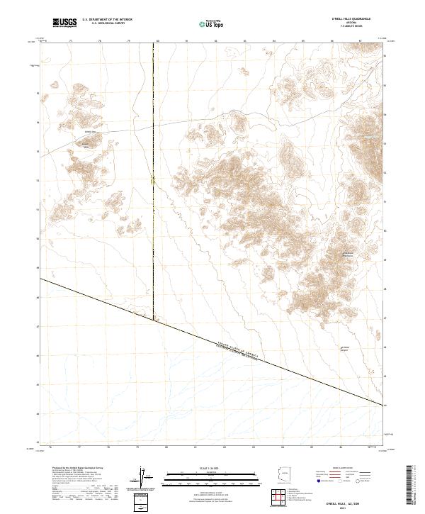 US Topo 7.5-minute map for O'Neill Hills AZSON
