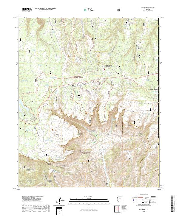 US Topo 7.5-minute map for O W Point AZ