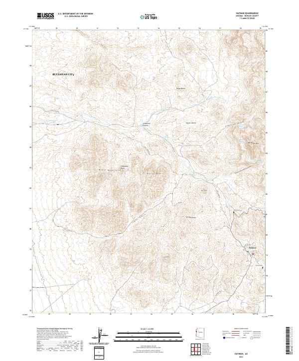 US Topo 7.5-minute map for Oatman AZ