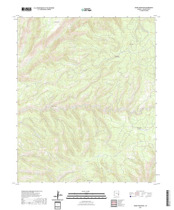 US Topo 7.5-minute map for Odart Mountain AZ