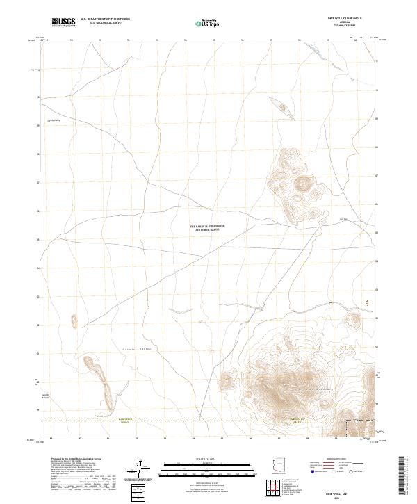 US Topo 7.5-minute map for Okie Well AZ
