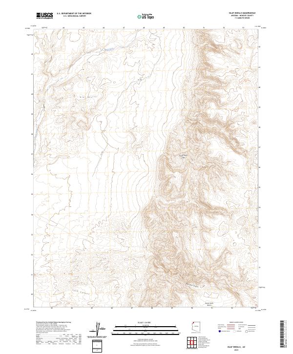 US Topo 7.5-minute map for Olaf Knolls AZ