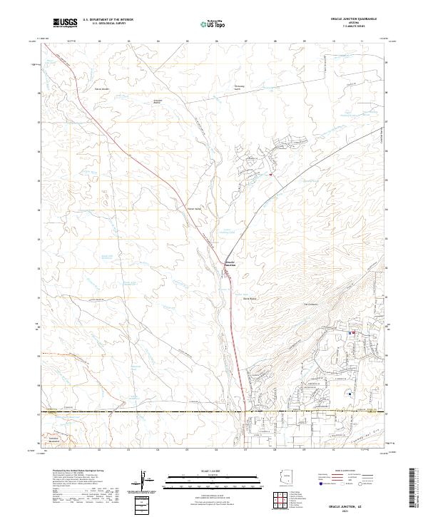 US Topo 7.5-minute map for Oracle Junction AZ
