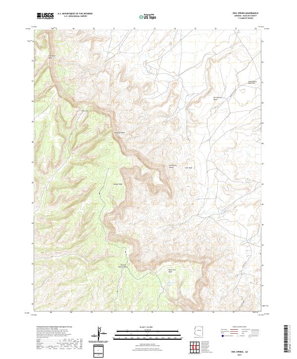 US Topo 7.5-minute map for Owl Spring AZ
