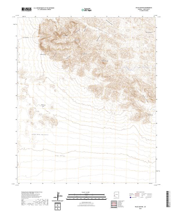 US Topo 7.5-minute map for Palm Canyon AZ