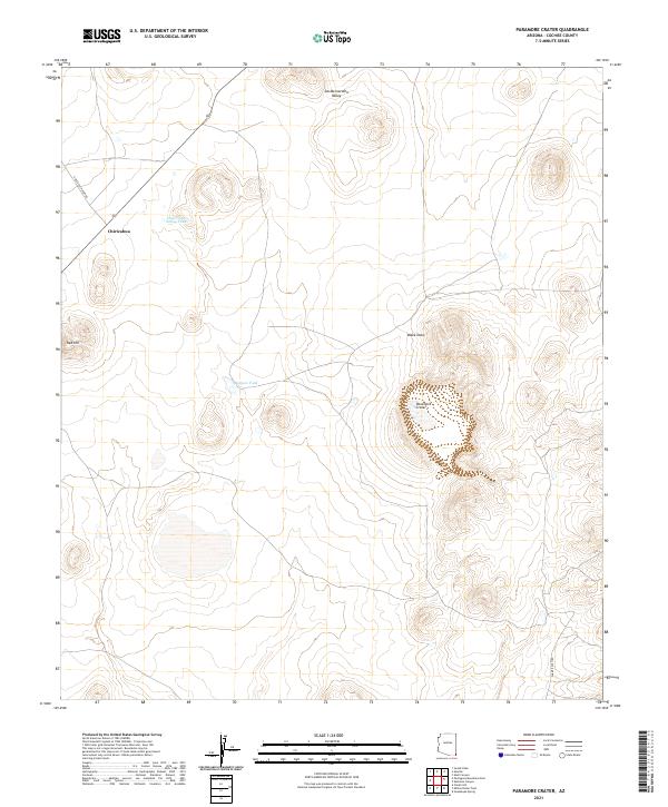 US Topo 7.5-minute map for Paramore Crater AZ