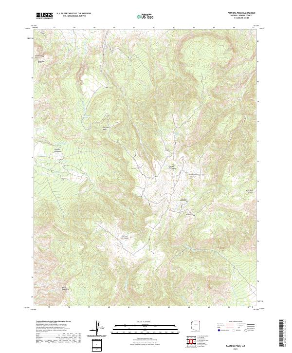US Topo 7.5-minute map for Pastora Peak AZ