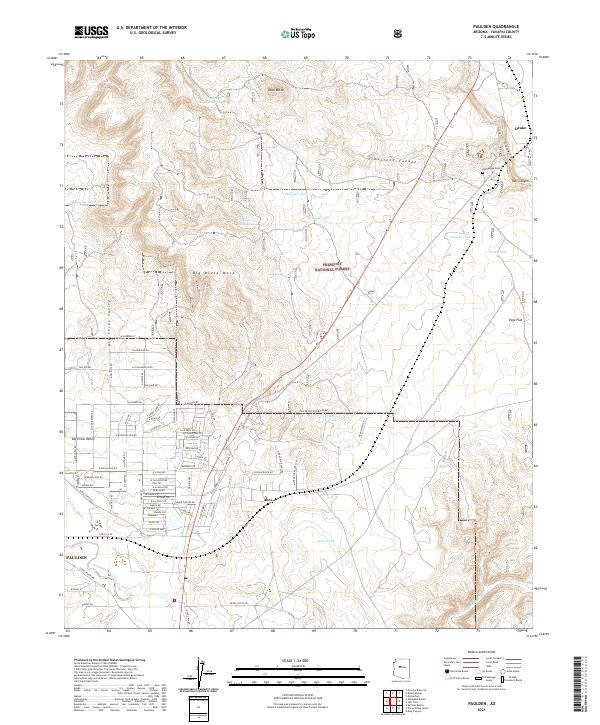 US Topo 7.5-minute map for Paulden AZ