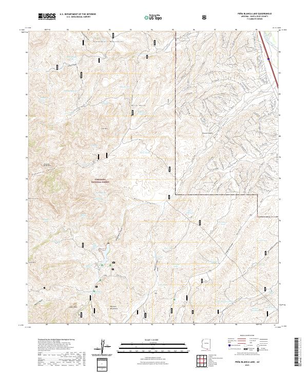 US Topo 7.5-minute map for Pena Blanca Lake AZ