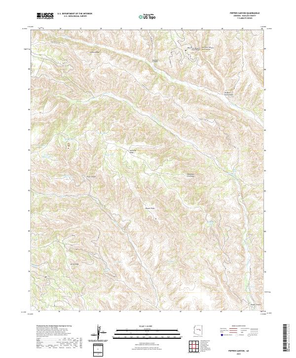 US Topo 7.5-minute map for Pepper Canyon AZ