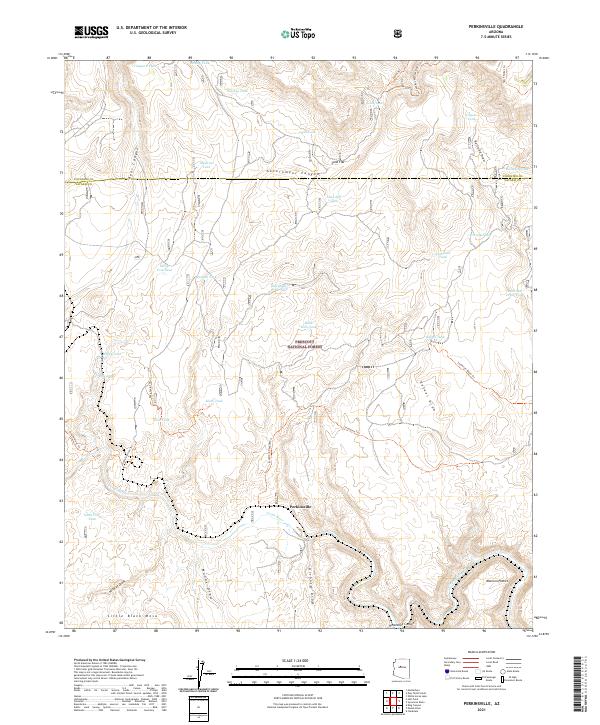 US Topo 7.5-minute map for Perkinsville AZ