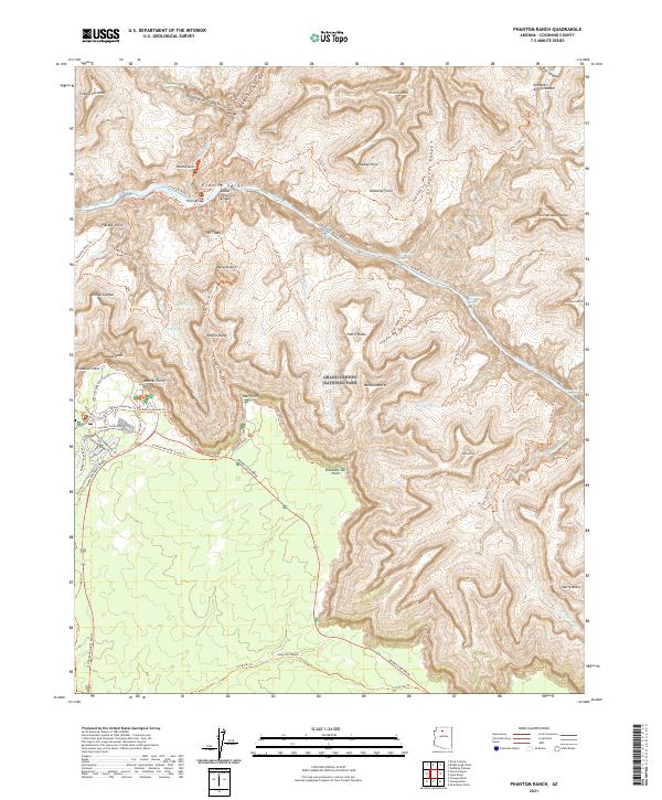 US Topo 7.5-minute map for Phantom Ranch AZ