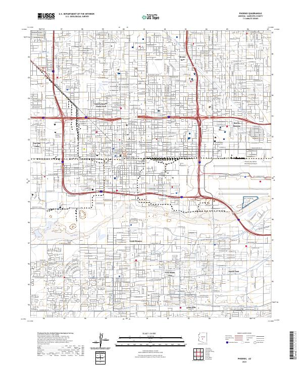 US Topo 7.5-minute map for Phoenix AZ