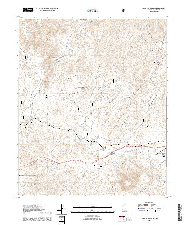US Topo 7.5-minute map for Picketpost Mountain AZ