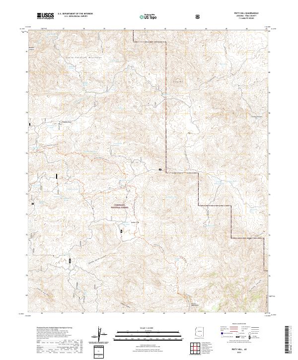 US Topo 7.5-minute map for Piety Hill AZ