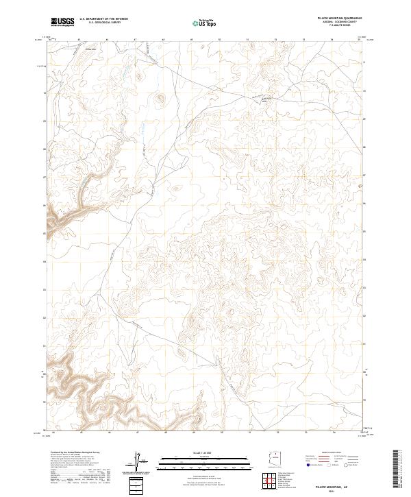 US Topo 7.5-minute map for Pillow Mountain AZ