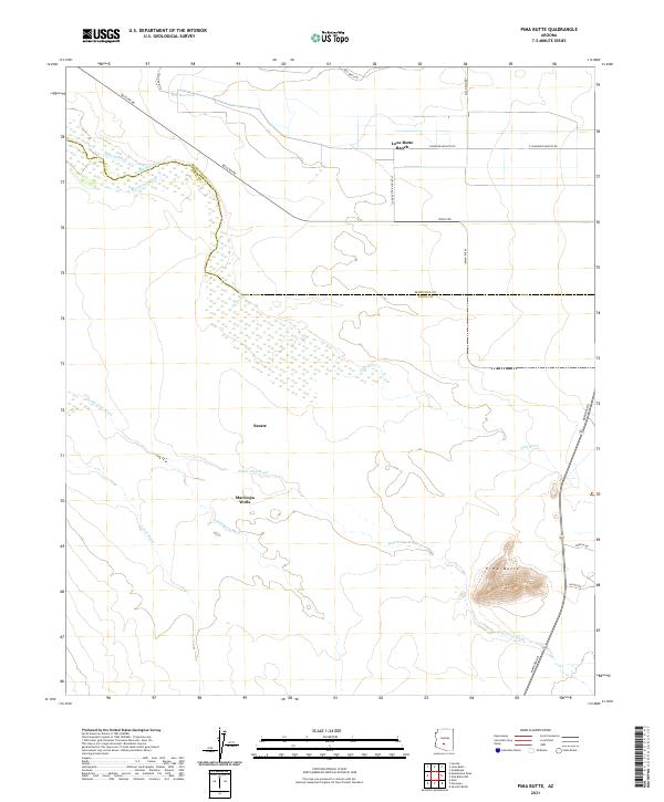 US Topo 7.5-minute map for Pima Butte AZ