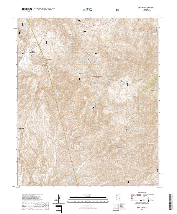 US Topo 7.5-minute map for Pinal Ranch AZ